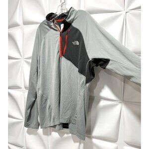 The North Face Mens Sz XL Gray 1/4 Quarter Zip Flashdry Running